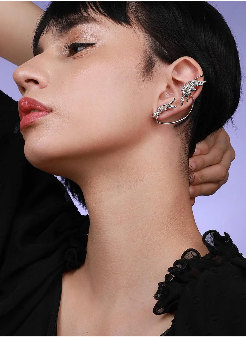 SOHI Captivating Curves Artistic Drop Earrings