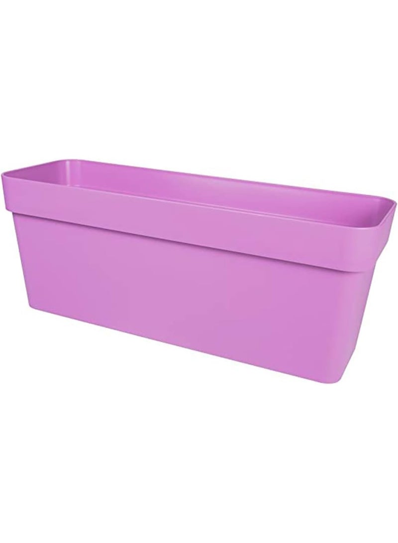 Idel Window Box Planter 50cm – Rectangular Flower Pot for Balcony Railing, Garden, Patio – Plastic Plant Container – Indoor Outdoor Use - CLASSIC WINDOWBOX SWS - Made in Italy - By Idel - Image 1