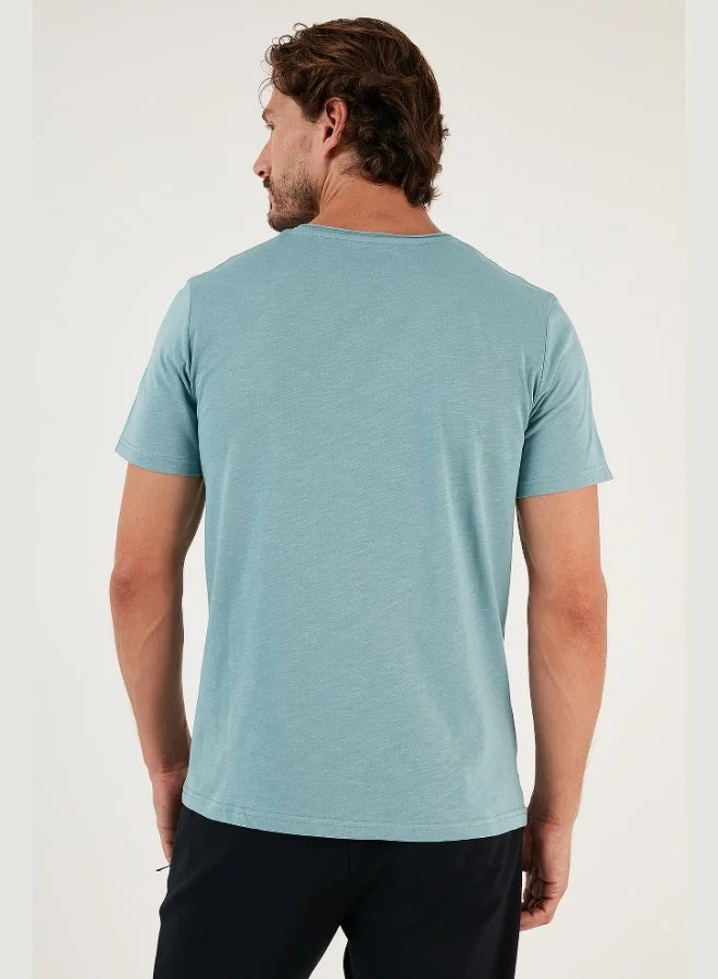 Buratti  Buratti 100% Cotton Slim Fit Crew Neck Pocket T Shirt Men's T SHIRT 5902000 for Men | Best Price UAE