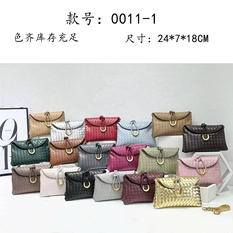 Libertas Woven Bag Clutch Bag Dinner Bag Messenger Bag Shoulder Crossbody Envelope Bag - Image 3