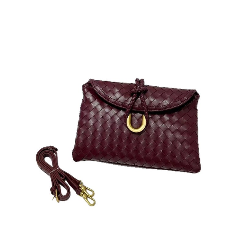 Libertas Woven Bag Clutch Bag Dinner Bag Messenger Bag Shoulder Crossbody Envelope Bag - Image 5