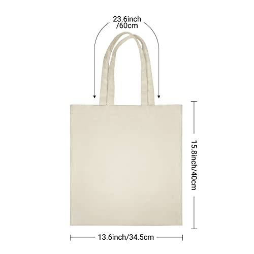 E&EY Canvas Tote Bag Blank Reusable Bag for Shopping DIY Crafts Promotion (1 Pack) - Image 4