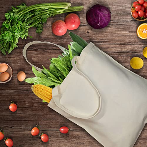 E&EY Canvas Tote Bag Blank Reusable Bag for Shopping DIY Crafts Promotion (1 Pack) - Image 3