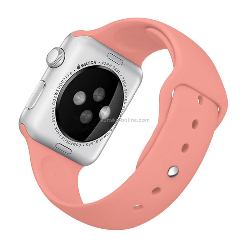 Rock for Apple Watch 38mm Fashionable Classical Silicone Sport Watch Band(Pink)