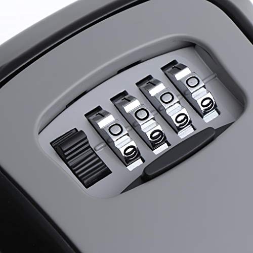 Techzere Combination Key Safe Lock Box - Outdoor Storage With Code Password Security Lock (Black & White) - Image 2