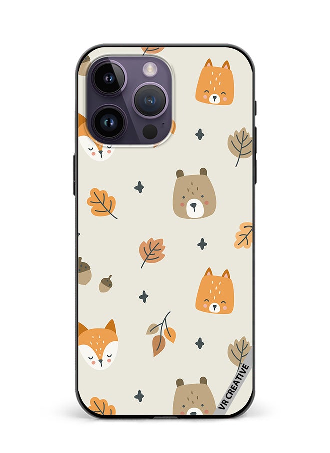 Protective Case Cover For Apple iPhone 16 Pro Fox And Squirrel Design Multicolour