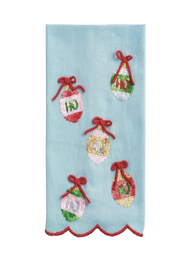 Mud Pie Christmas Ornament Sequin Towel - Image 1