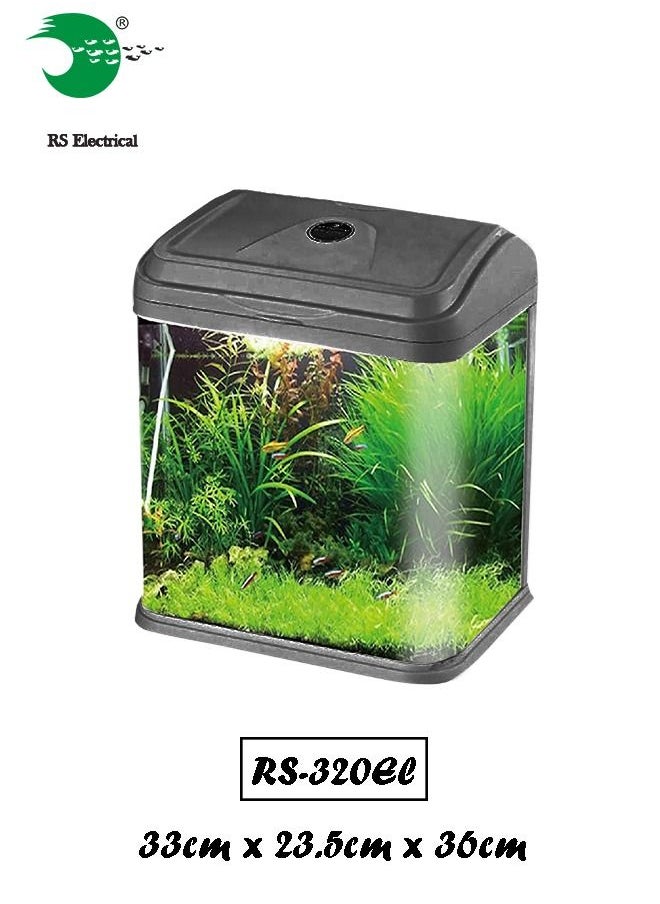 Rs Electrical RS320EL Aquarium Filter with Light 33cm x 23.5cm x 36cm (Black)  - Image 1