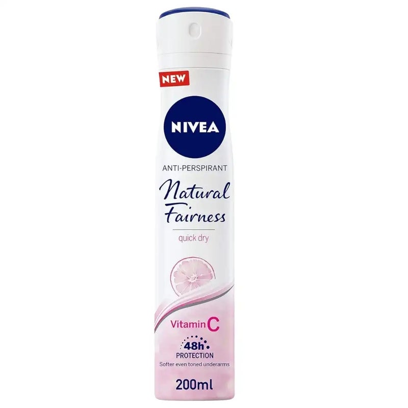 Nivea Natural Fairness Anti-Perspirant Spray with Vitamin C- 200ml - Image 1