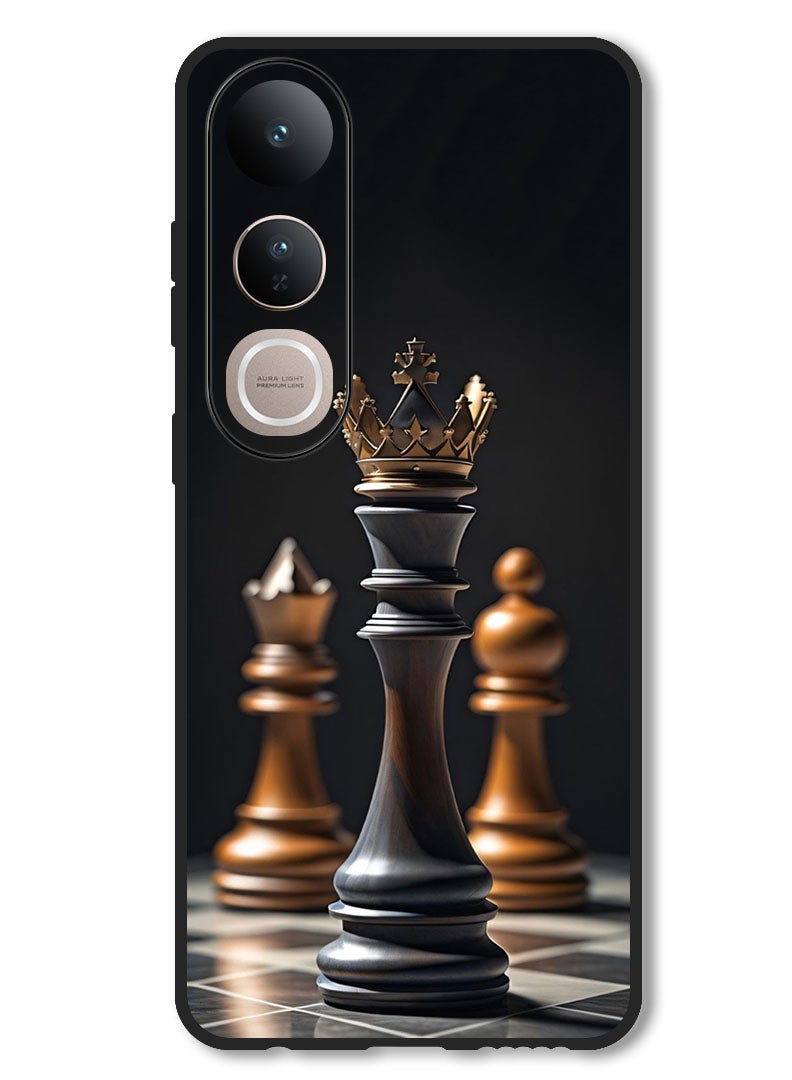 Theodor Case Compatible with Vivo V50 Lite Protection Shockproof Bumper Cover Chess KING - Image 1