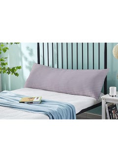 Hotel Linen Klub Krude Long Body Pillow 1pc, Fabric: 100% Polyester 85 GSM Microfiber 1 cm Stripe Super Soft, Filling: 1300 gm Hollow Fiber Comfort, Breathable & Ultra Soft Size: 45 x 120 cm, Color: Light Grey  - Image 3