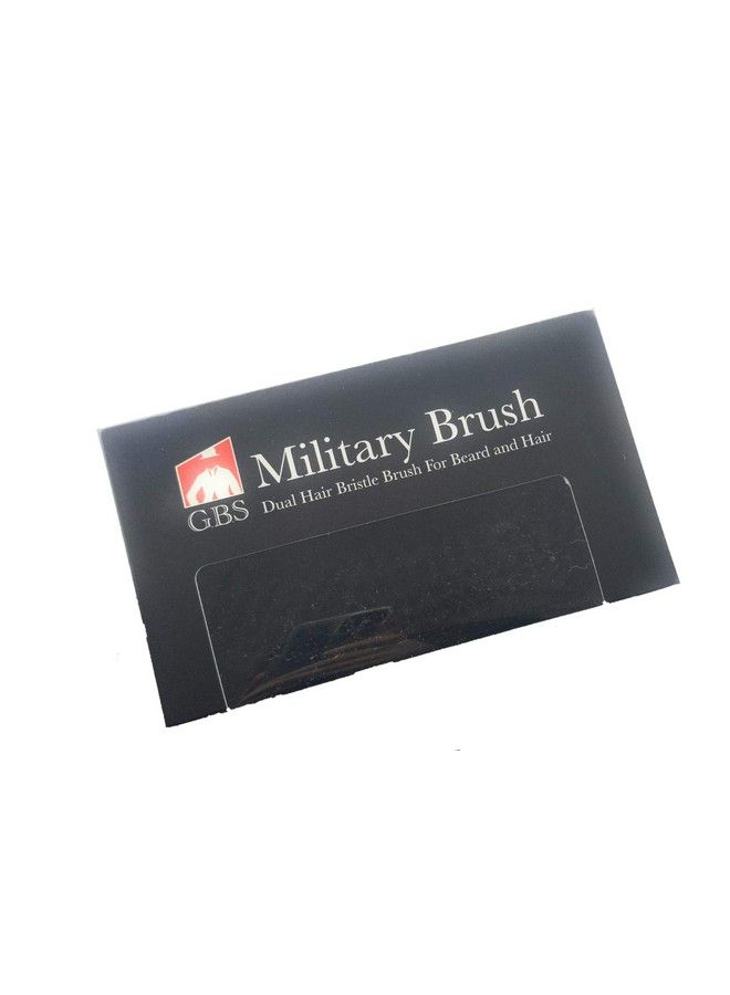 G.B.S Military Style Hair Brush Dual Hair Bristle Brush for Beard and Hair HiGloss Block Wood Animal freeVegan Bristles Firm Bristles Military Style over 2000 Bristles Men’s daily Grooming (BLACK) - Image 5