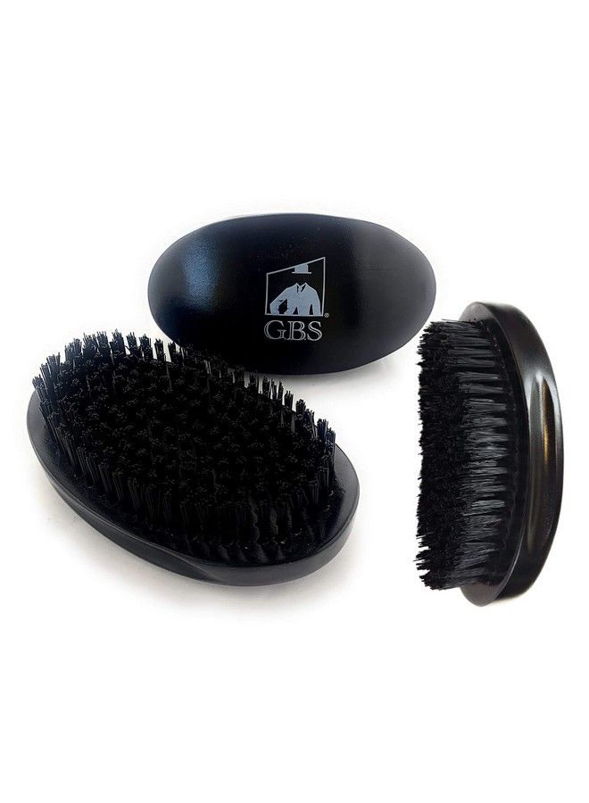 G.B.S Military Style Hair Brush Dual Hair Bristle Brush for Beard and Hair HiGloss Block Wood Animal freeVegan Bristles Firm Bristles Military Style over 2000 Bristles Men’s daily Grooming (BLACK) - Image 4