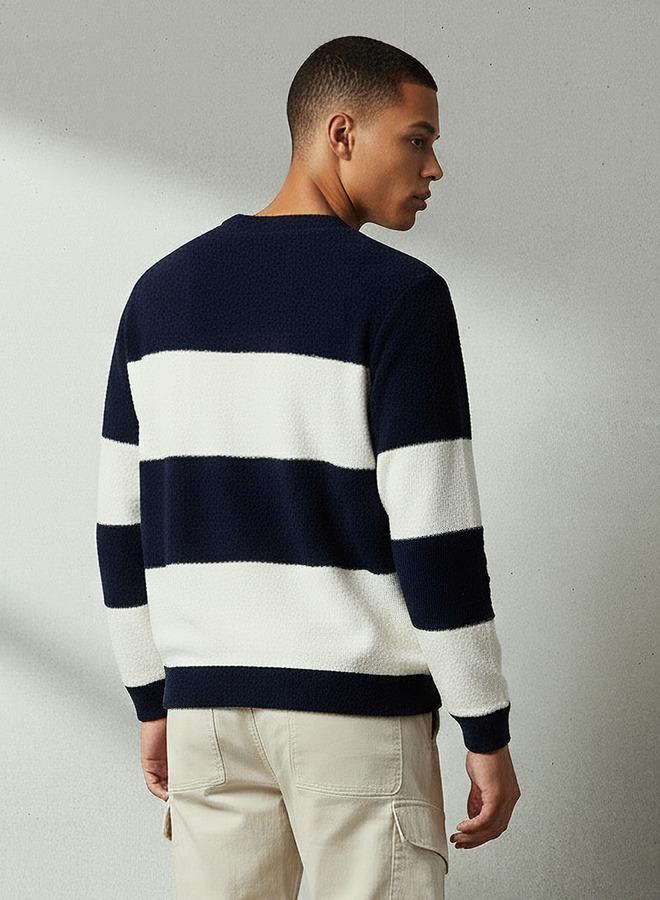 Lee Cooper Lee Copper Men Regular Fit Striped Sweater - Image 3