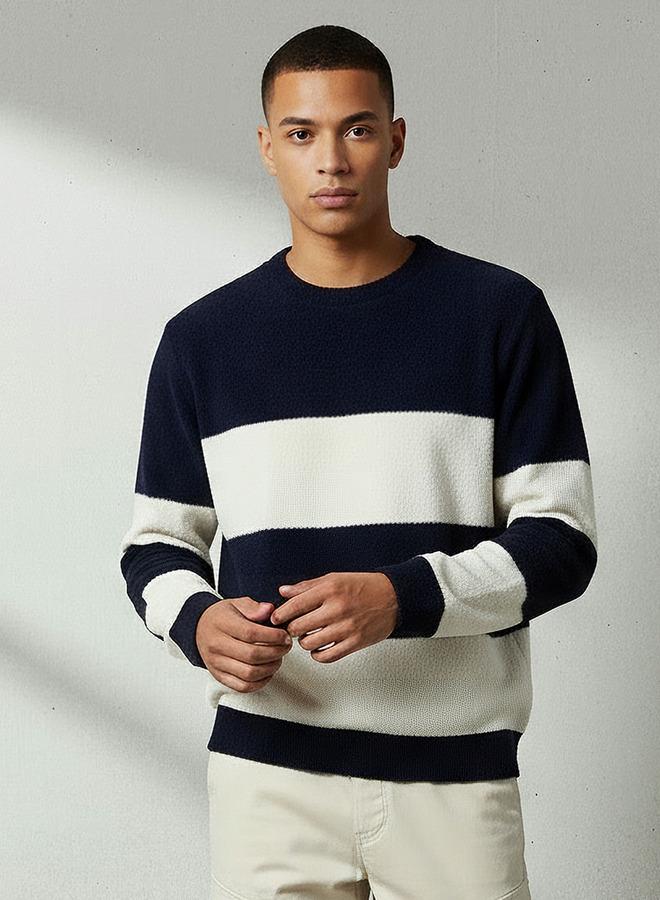 Lee Cooper Lee Copper Men Regular Fit Striped Sweater - Image 1