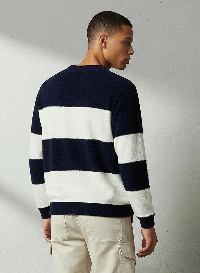 Lee Cooper  Lee Copper Men Regular Fit Striped Sweater for Men | Best Price UAE