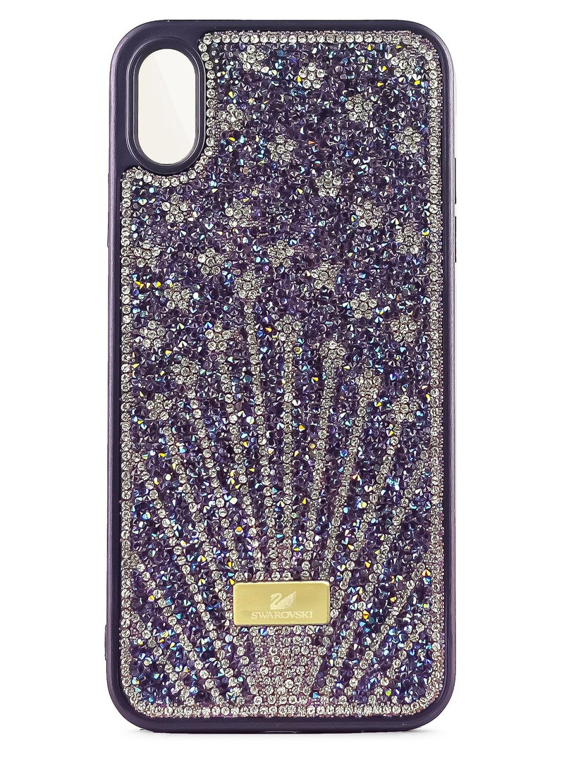 Case For iPhone X/XS Case Glitter Sparkle Diamond Crystal Bling Case with Bling Ultra Thin Lightweight Full Body Shockproof Anti-Scratch Protective Cover (Purple)