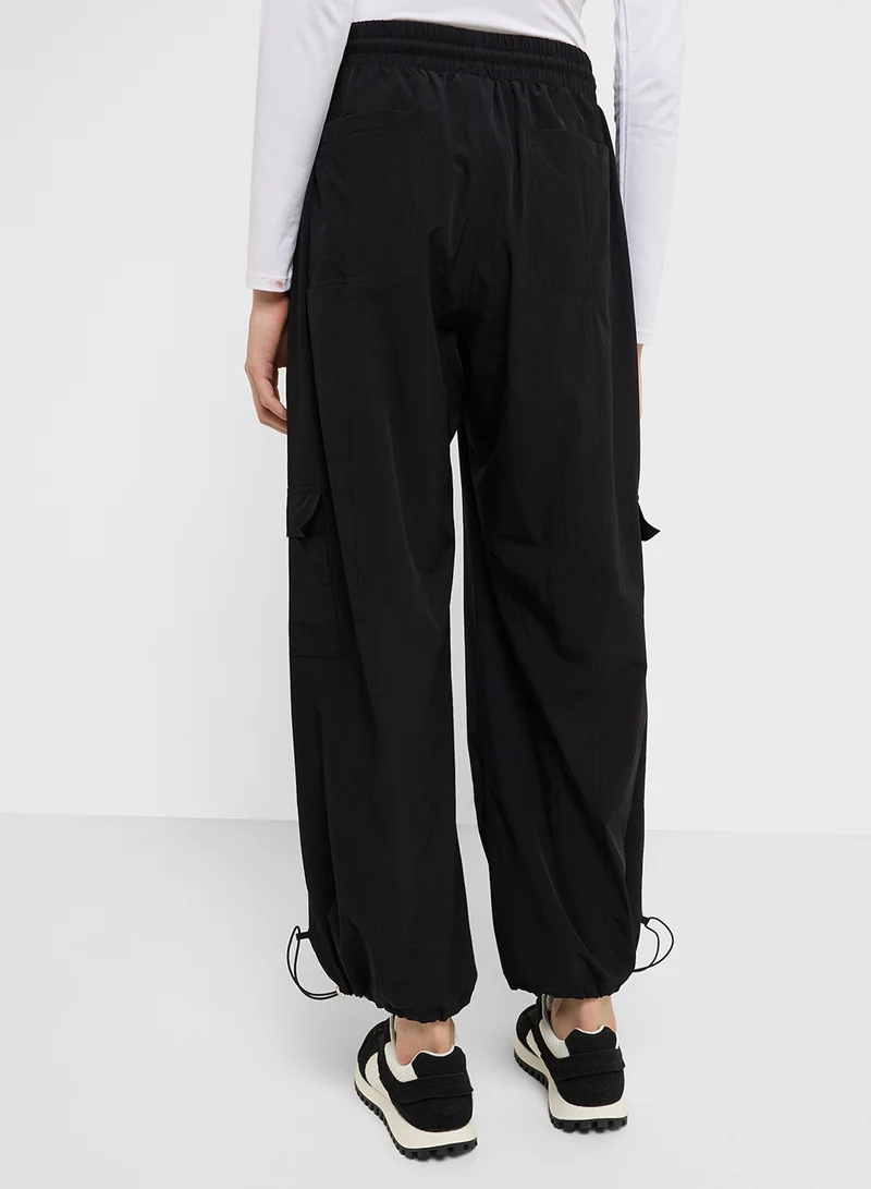 FRWD Elasticised Waist Parachute Pants
