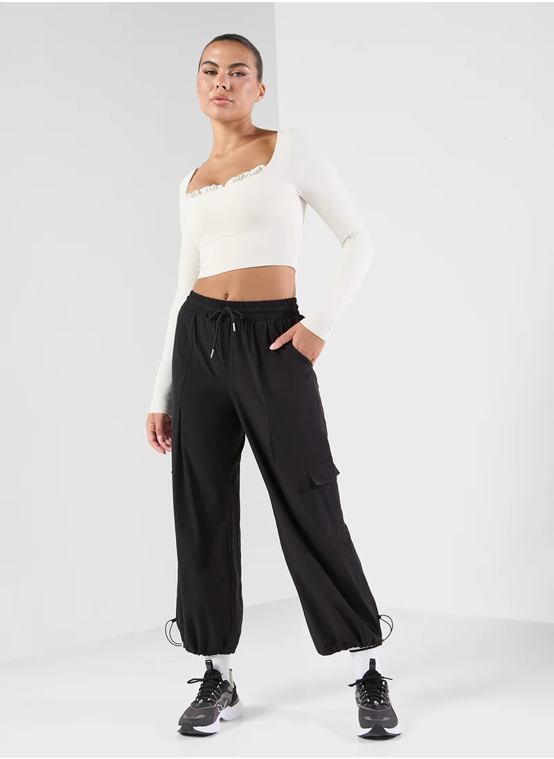 FRWD Elasticised Waist Parachute Pants