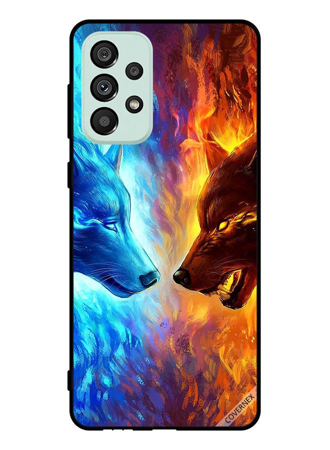 Covernex Protective Case Cover For Samsung Galaxy A53 5G Water & Fire Wolf - Image 1