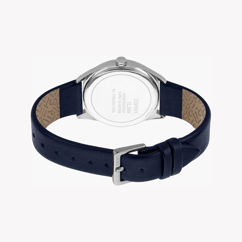 ESPRIT Women's Blue Leather Watch, Blue Dial|ES1L289L0025 - Image 4