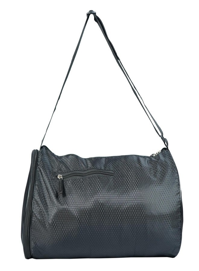 RAW ELEMENT 20L Unisex Waterproof Gym & Travel Duffel Bag with Adjustable Strap, Side Handle, Spacious, Lightweight & Easy Carry (Black) - Image 2