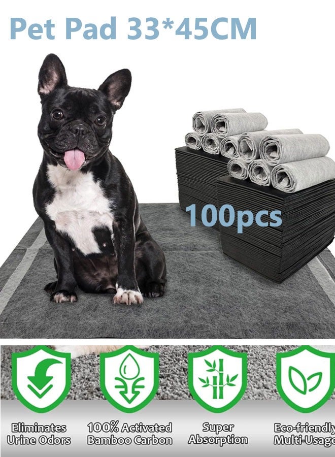 HQ-GAMING Training Pads 100 Count 33*45cm Puppy Pads for Small Dogs Activated Carbon Dog Pee Pads Disposable Puppy Pads Pet Training Pads - Image 1
