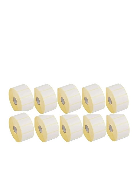10-Piece Direct Thermal Barcode Label Sticker 38x25mm Size
