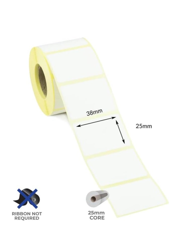 ATLAS - 10-Piece Direct Thermal Barcode Label Sticker 38x25mm Size - Image 1