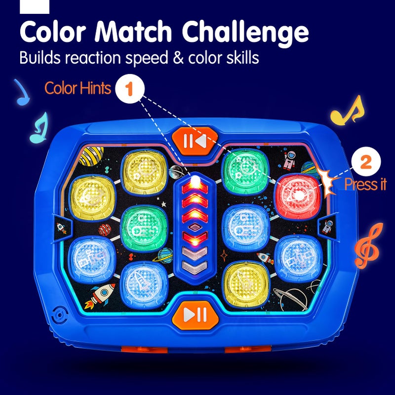 hahaland Toys for Ages 5-7 - Interactive Whack A Game with Sound and Light Stem Montessori Toy for Kids Age 3 4 5 6 7 Years Old Christmas Birthday Gifts for Smart Kids Stocking Stuffers - Image 4