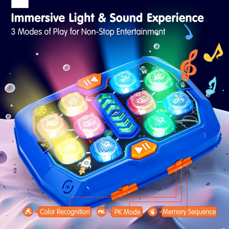 hahaland Toys for Ages 5-7 - Interactive Whack A Game with Sound and Light Stem Montessori Toy for Kids Age 3 4 5 6 7 Years Old Christmas Birthday Gifts for Smart Kids Stocking Stuffers - Image 3