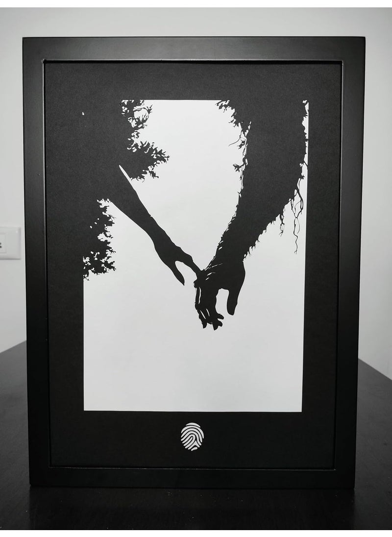 LightMask - Beyond Imagination LED Photo Frame Lightbox Wall Art Natures Bond of Love Romantic Couples Hands in Nature 116x156 Inch Shadowbox Decor with LED Bedroom Living Room Wall Art Light Art Decor  - Image 2