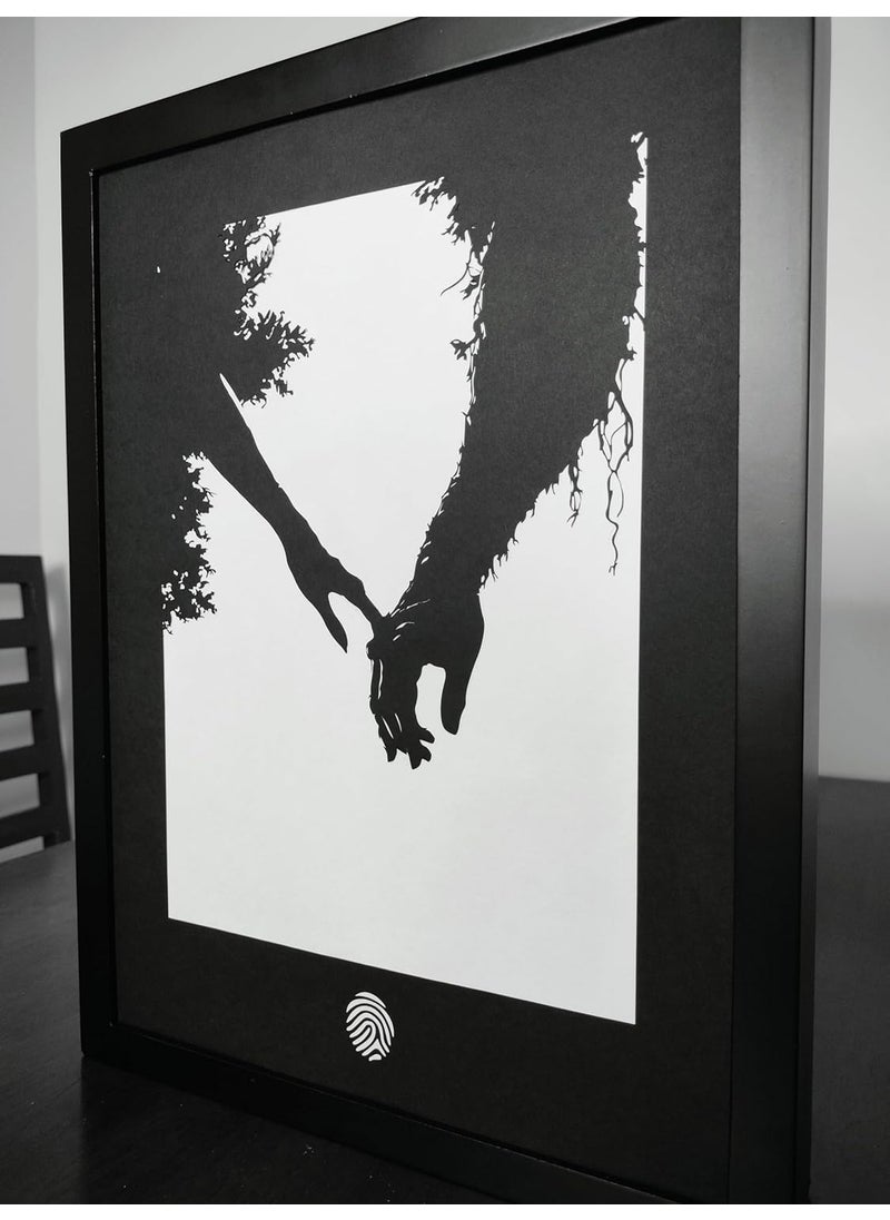 LightMask - Beyond Imagination LED Photo Frame Lightbox Wall Art Natures Bond of Love Romantic Couples Hands in Nature 116x156 Inch Shadowbox Decor with LED Bedroom Living Room Wall Art Light Art Decor  - Image 3