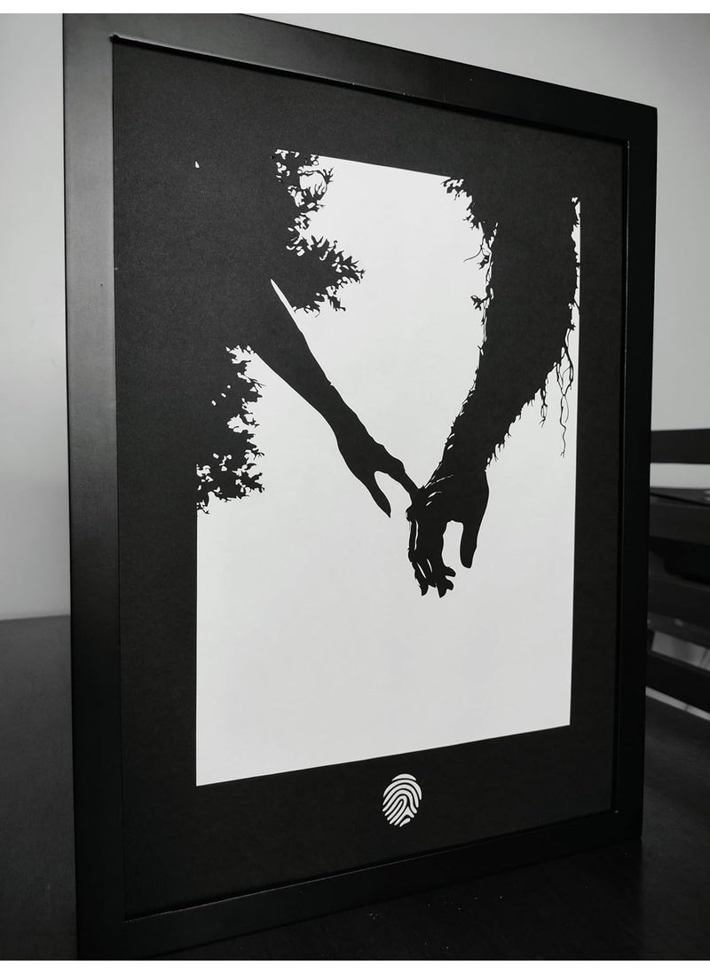 LightMask - Beyond Imagination LED Photo Frame Lightbox Wall Art Natures Bond of Love Romantic Couples Hands in Nature 116x156 Inch Shadowbox Decor with LED Bedroom Living Room Wall Art Light Art Decor  - Image 4