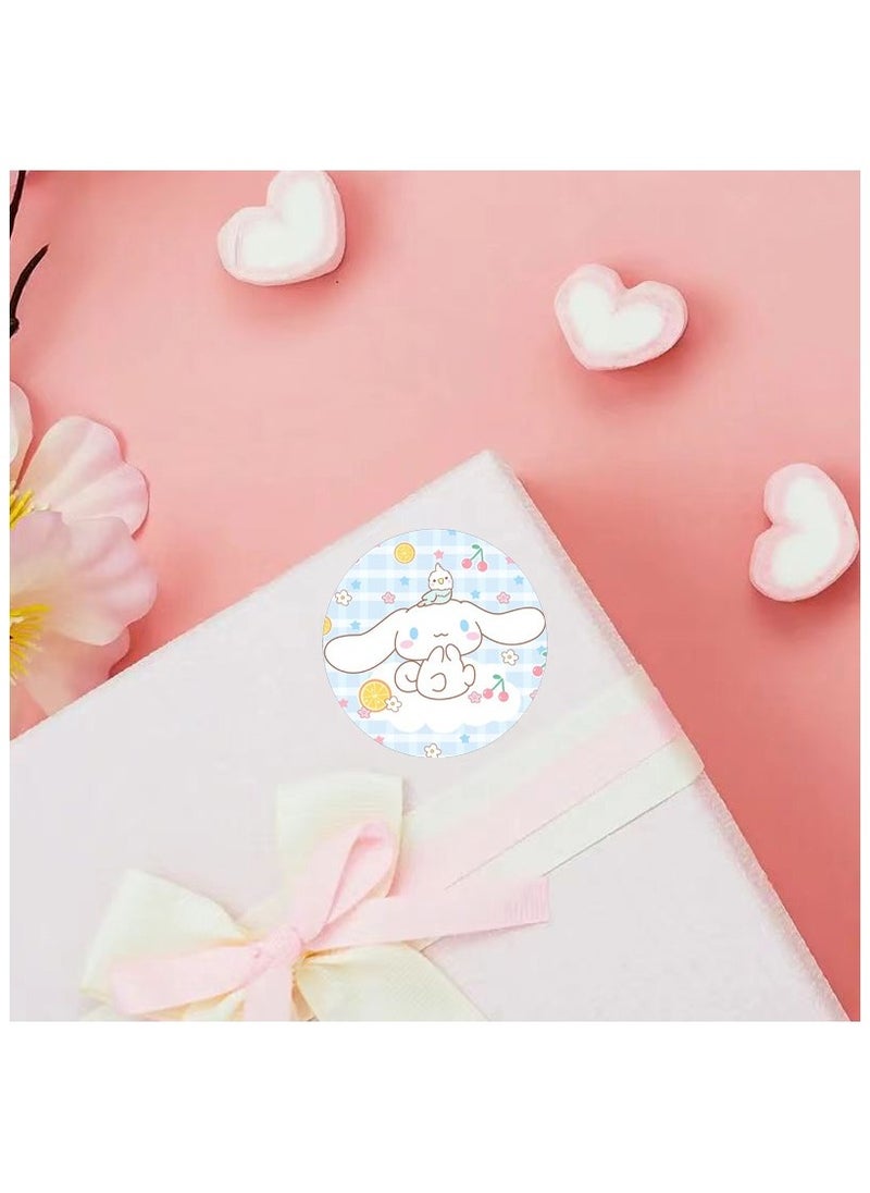Generic 500 PCS Cinnamoroll Dog Decoration Cartoon Stickers, Diameter 1 Inch Round Self Adhesive Label DIY Manual Envelope Seal Stickers Roll for Cards Gift Envelopes Boxes  - Image 3