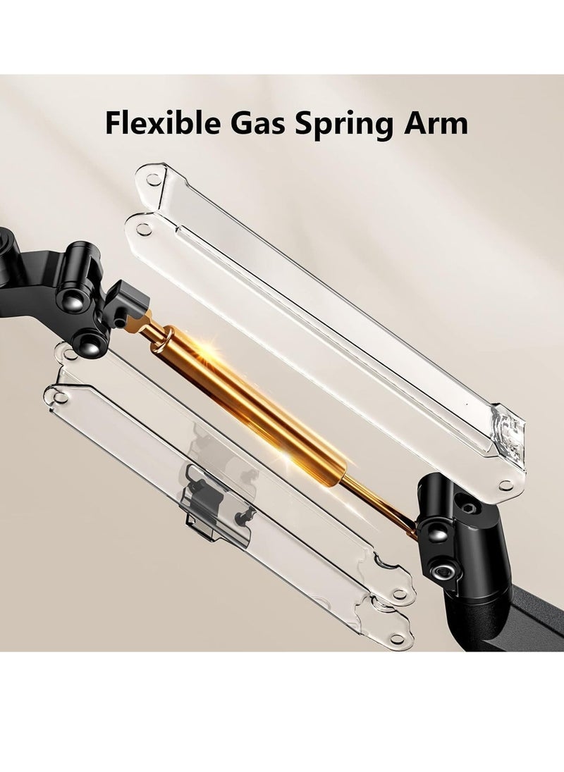 ELTRAZONE Single Monitor Mount – Gas Spring Monitor Arm with Full Motion, Adjustable Mount, VESA Bracket, Fits 17 to 27 Inch Monitors, Holds up to 14.3 lbs – Ergonomic, Flexible Desk Stand for Enhanced Comfort & Space-Saving - Image 4