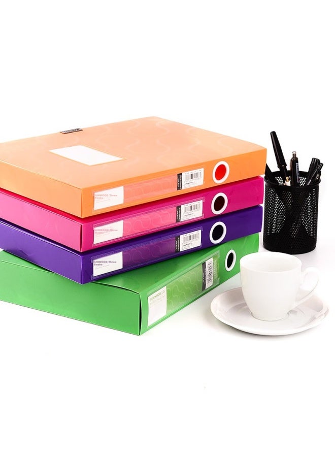 Sunwood 5-pack A4/55mm Plato Series ملفات وثائق ملونة/صناديق وثائق/منظمات وثائق/صناديق تخزين/صناديق تنظيم فئات، 5 ألوان مختلطة، Fbe4007 - Image 4