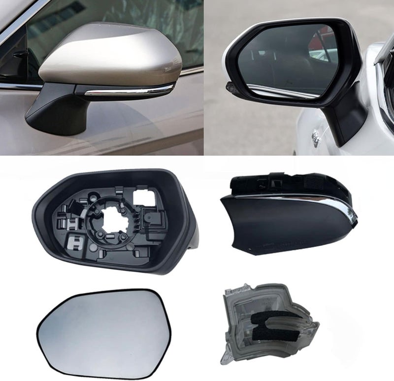 Fits for Toyota Camry V70 8th 2018-2021 Car Rearview Mirror Lower Cover Cap Lid Frame Wing Door Side Mirror Light Lamp Glass Lens,A Left Side(D left side) - Image 2