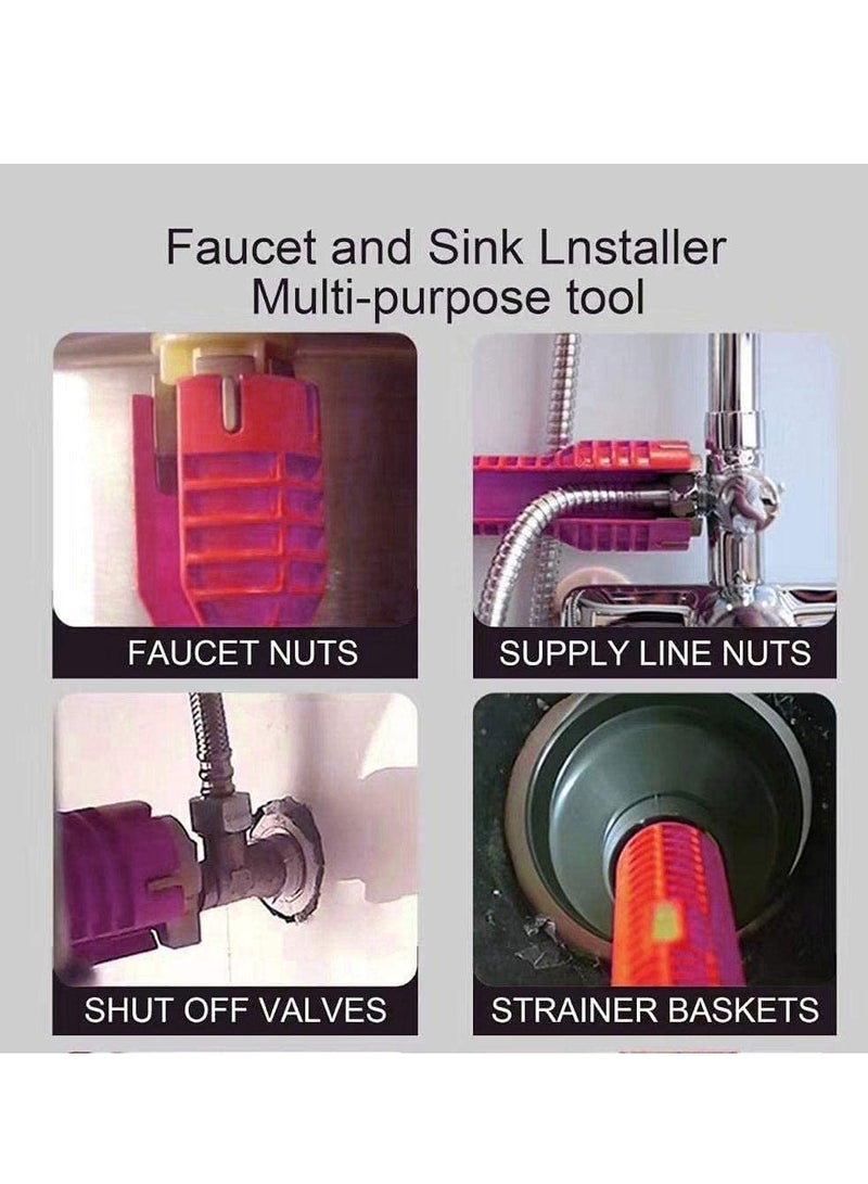 Wrench, Faucet and Sink Installer, Duty Adjustable Pipe Wrench, Plumbing Tools for Tight Spaces Plumbers Homeowner Kitchen, Bathroom, Toilet Bowl - Image 5