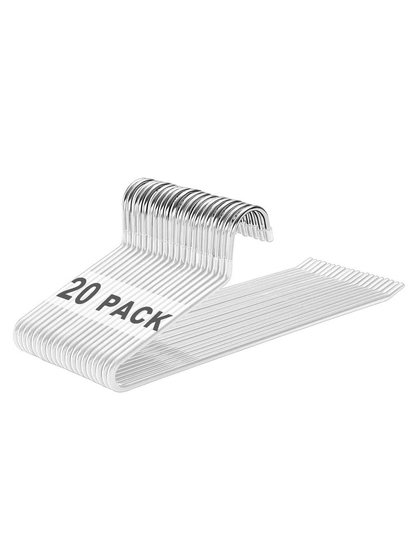 Trouser Hangers Clothes Hangers 20 Pack Open-Ended Metal Pants Hangers Non Slip Trousers Slack Hangers Organizers for Pants,Jeans, Slacks, Blanket,Scarf - Image 1