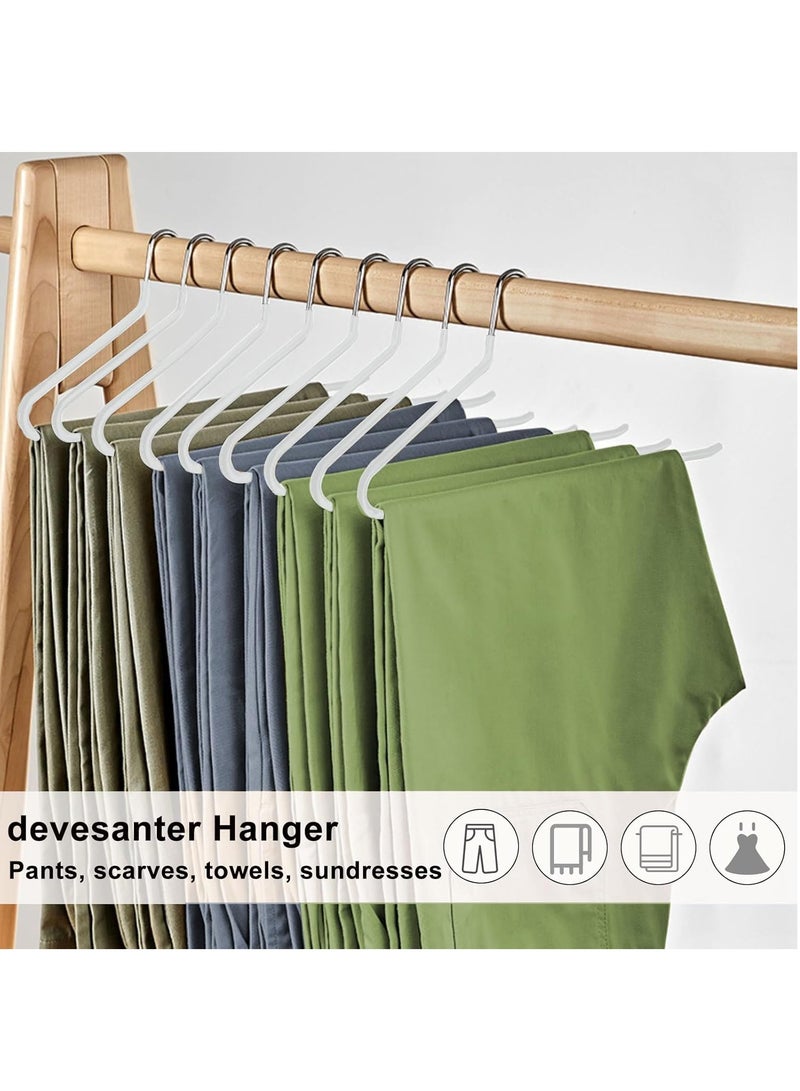Trouser Hangers Clothes Hangers 20 Pack Open-Ended Metal Pants Hangers Non Slip Trousers Slack Hangers Organizers for Pants,Jeans, Slacks, Blanket,Scarf - Image 3