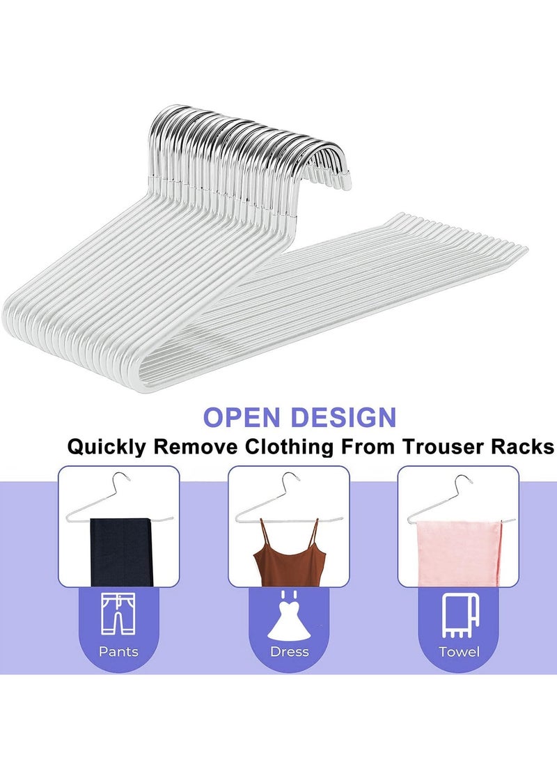 Trouser Hangers Clothes Hangers 20 Pack Open-Ended Metal Pants Hangers Non Slip Trousers Slack Hangers Organizers for Pants,Jeans, Slacks, Blanket,Scarf - Image 4