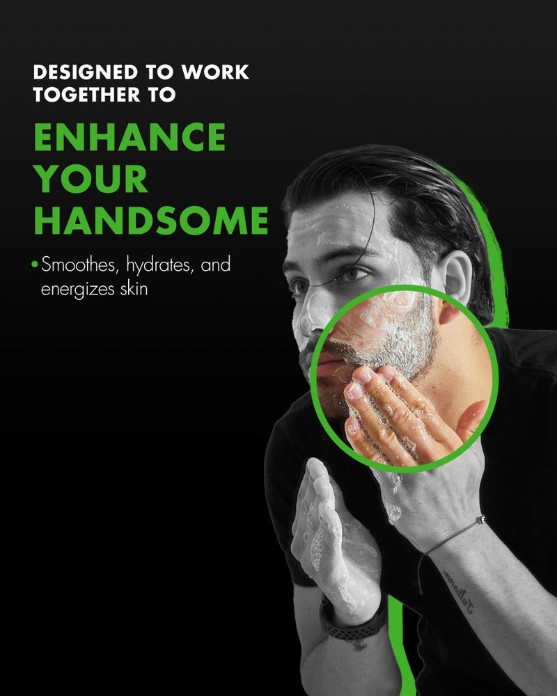 tiege hanley مجموعة العناية بالبشرة للرجال من تيج هانلي، روتين العناية بالبشرة الأساسي للرجال (نظام المستوى 1) - مجموعة غسول الوجه للتجاعيد والخطوط الدقيقة - مجموعة العناية بالبشرة للرجال تشمل غسول الوجه، مقشر الوجه، ومرطب الوجه - Image 5