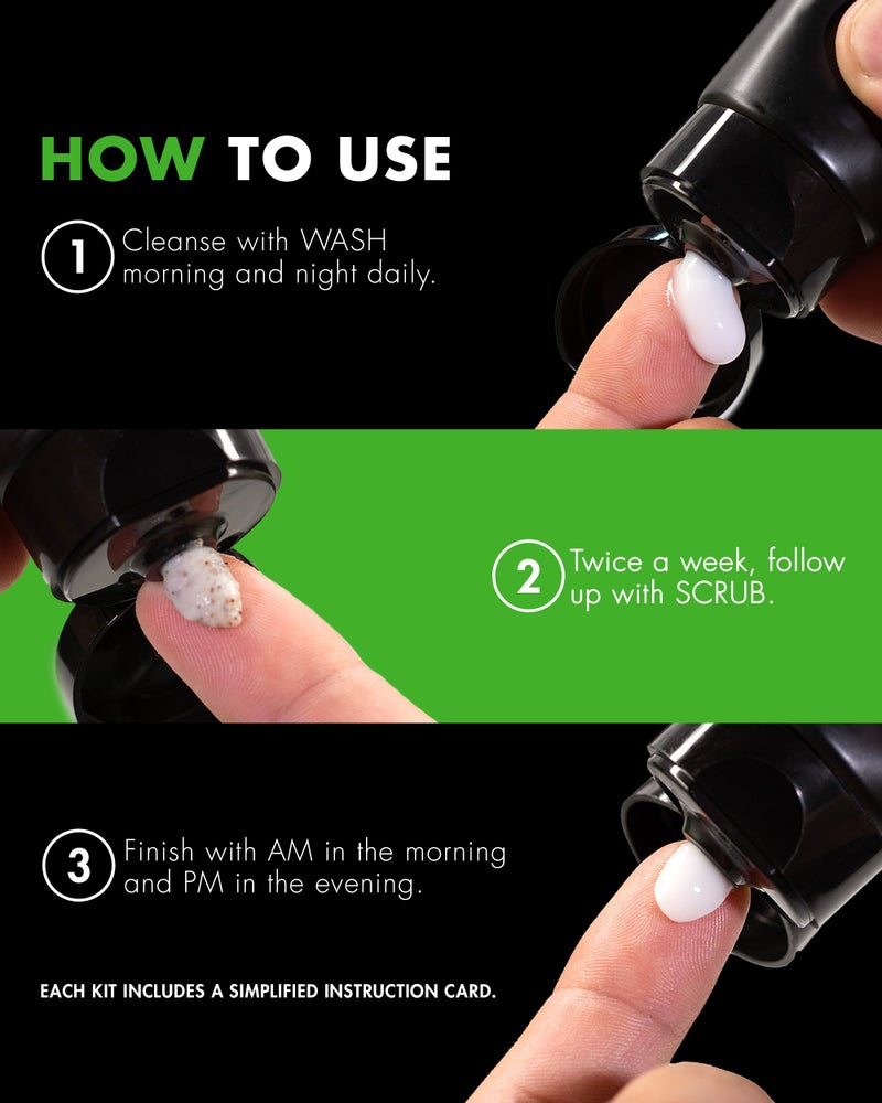 tiege hanley مجموعة العناية بالبشرة للرجال من تيج هانلي، روتين العناية بالبشرة الأساسي للرجال (نظام المستوى 1) - مجموعة غسول الوجه للتجاعيد والخطوط الدقيقة - مجموعة العناية بالبشرة للرجال تشمل غسول الوجه، مقشر الوجه، ومرطب الوجه - Image 4