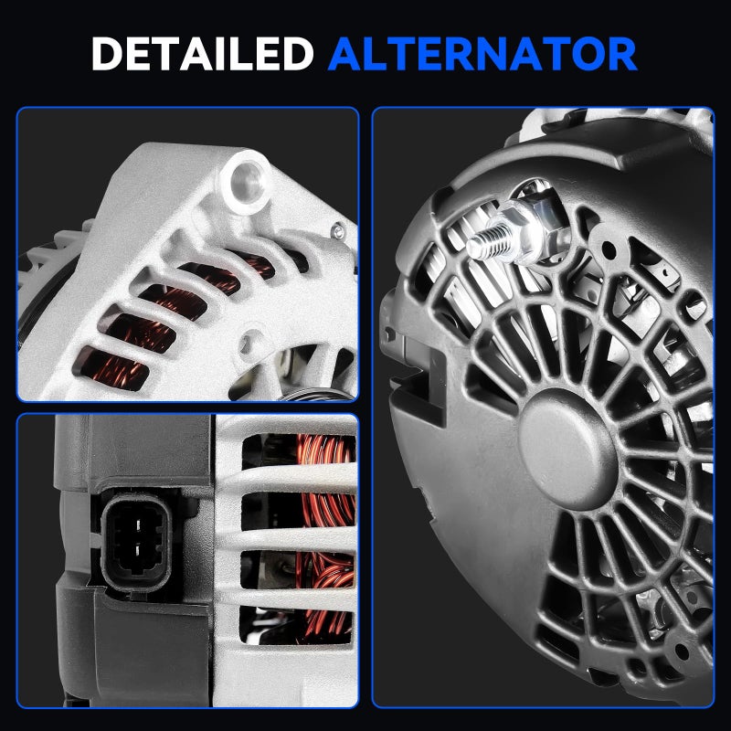 Hikevent 160 Amp New Alternator Replacement for 2007-2014 Chevy Silverado Tahoe Suburban Avalanche, GMC Yukon XL Sierra 1500 2500 3500, Cadillac Escalade & Hummer H2, 8301N ADR0369 - Image 4