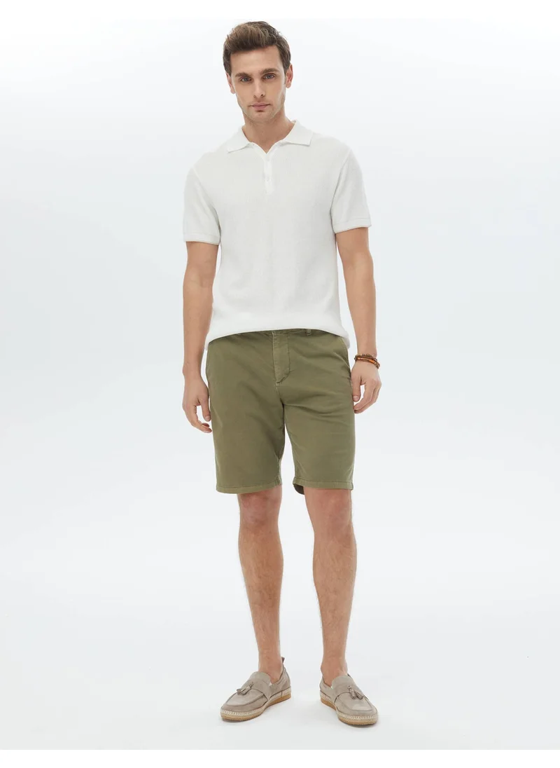 Kip Ecru Polo Neck Jacquard Knitwear