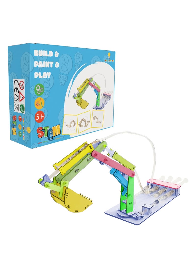 STEM لعبة نموذج حفار هيدروليكي DIY STEM للأطفال - ألعاب تعليمية وتجريبية في العلوم والتكنولوجيا - Image 1