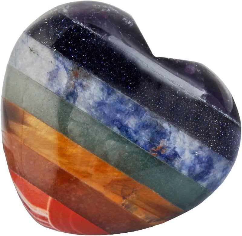 mookaitedecor Healing Crystals Chakta Stone Heart Love Worry Palm Stone Reiki Balancing 1.6 Inch