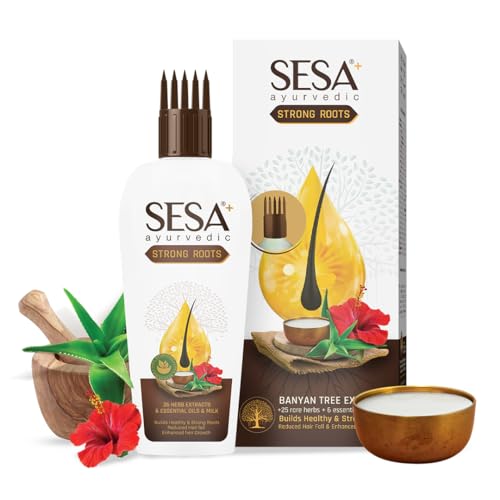 SESA Ayurvedic Strong Roots Hair Oil 100 Ml Hair Strenghtening Reduces Hairfall No Mineral Oil Hair Oil For Women And Men 338 oz - Image 2
