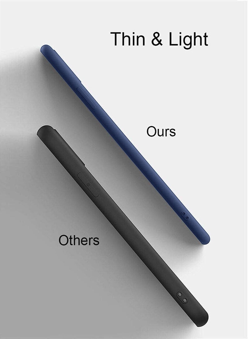 دبليو تيك غطاء حماية من السيليكون السائل الناعم لهاتف انفينيكس زيرو 30 5G 2023 أزرق داكن - Image 5